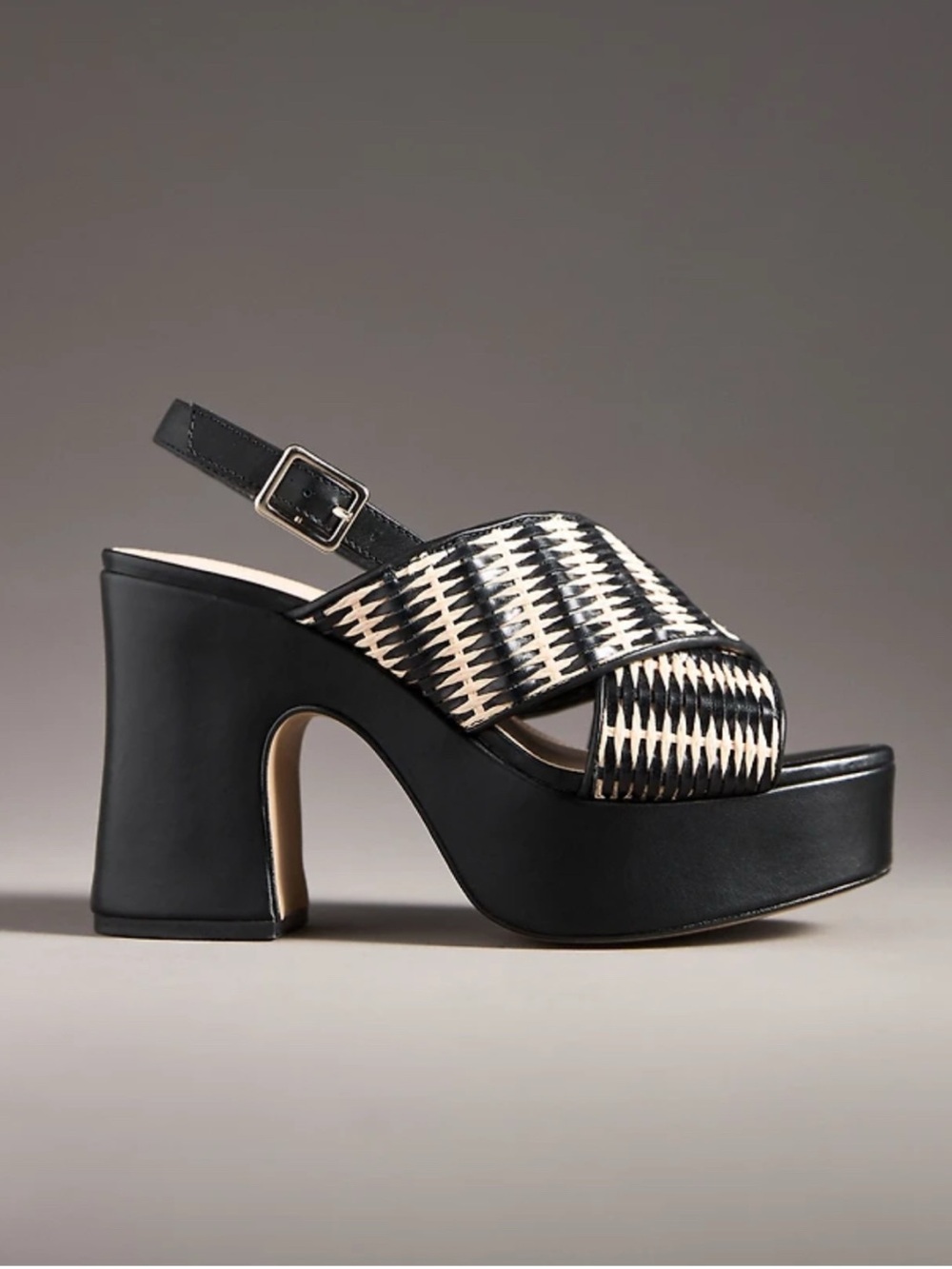 Anthropologie Cross-Woven Platform Sandals 6.5 Like New